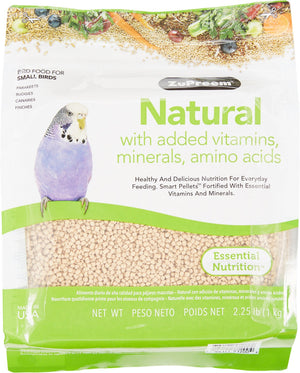 ZuPreem Natural with Vitamins & Minerals Small Bird Food, 2.25-lb