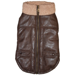 ETHICAL/FASHION PET Bombjer Jacket for Dogs, Brown