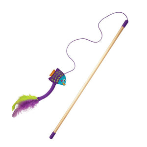 KONG Tropics Fish Teaser Cat Toy, Purple