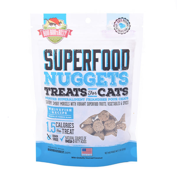 Boo Boo's Best Superfood Nuggets Cat Treats, Whitefish Recipe