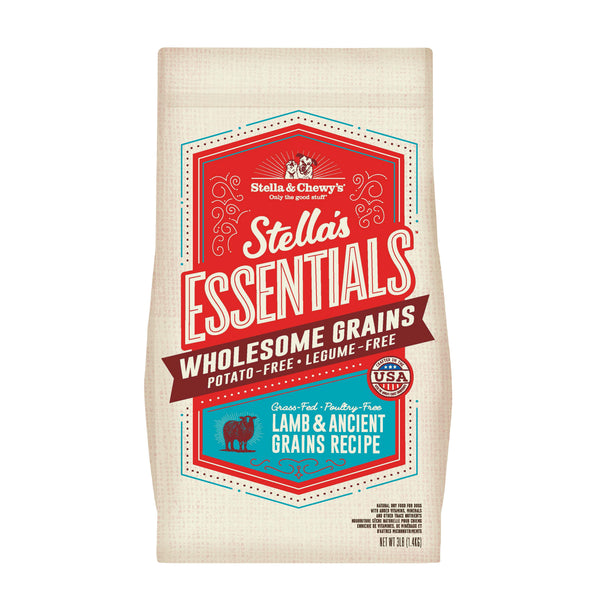 Stella & Chewy's Essentials Grains complets agneau et grains anciens Croquettes pour chiens