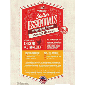 Stella & Chewy's Essentials Grains complets poulet et grains anciens Croquettes pour petites races