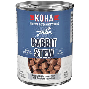 KOHA Minimal Ingredient Rabbit Stew Wet Dog Food Can