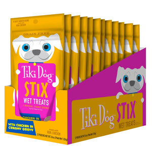 Tiki Dog Stix Chicken in Creamy Gravy Wet Dog Treats