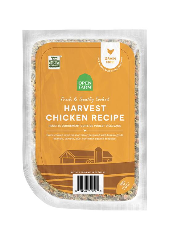 Open Farm Gently Cooked Harvest Chicken Recipe Frozen Dog Food