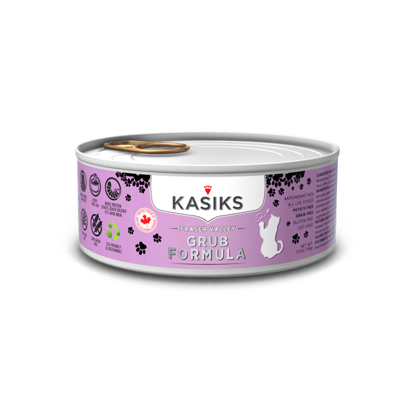 KASIKS Grub Formula Grain-Free Canned Cat Food, 5.5-oz