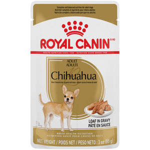 Royal Canin Breed Health Nutrition Chihuahua Adult Loaf Pouch in Gravy Wet Dog Food