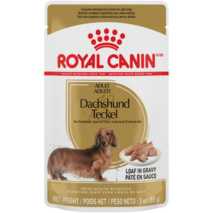 Royal Canin Breed Health Nutrition Dachshund Adult Loaf Pouch in Gravy Wet Dog Food