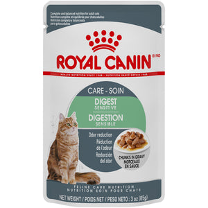 Royal Canin Feline Care Nutrition Digest Sensitive Chucks Gravy Pouch Wet Cat Food