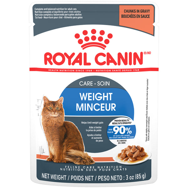 Royal Canin Feline Care Nutrition Weight Care Chunks in Gravy Pouch Wet Cat Food