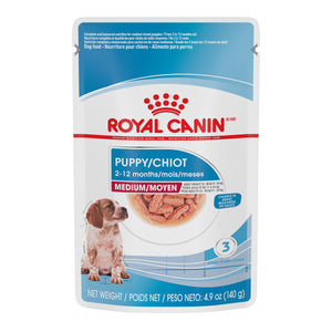 Royal Canin Size Health Nutrition Medium Puppy Chunks in Gravy Wet Dog Food Pouch