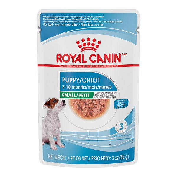 Royal Canin Size Health Nutrition Small Puppy Chunks in Gravy Wet Dog Food Pouch