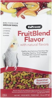 ZuPreem FruitBlend with Natural Fruit Flavors Medium Bird Food