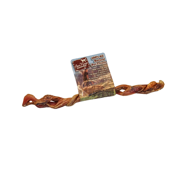 Home Range/Open Range Lamb Pizzle Twist Bully Stick Dog Treats, 6-10-in