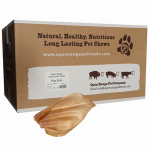 Home Range/Open Range Pig Ears Bulk Box Dog Treats, 75-ct