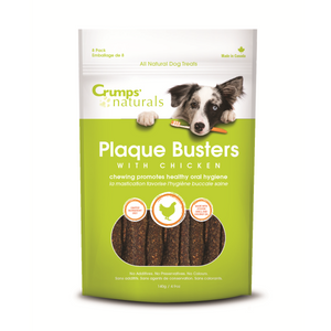 Crumps' Naturals Plaque Busters with Chicken Dental Chew Dog Treats