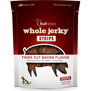 Fruitables Whole Jerky Thick Cut Bacon Flavor Dog Treats