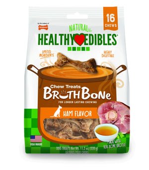 Nylabone Healthy Edibles Broth Bone Chew Dog Treats