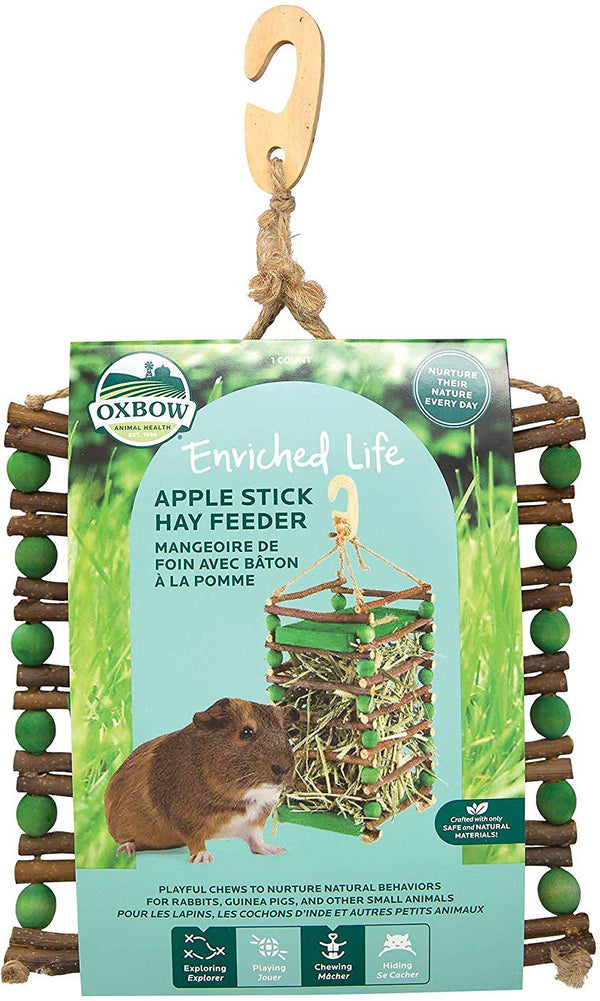 Oxbow Apple Stick Hay Small Animal Feeder