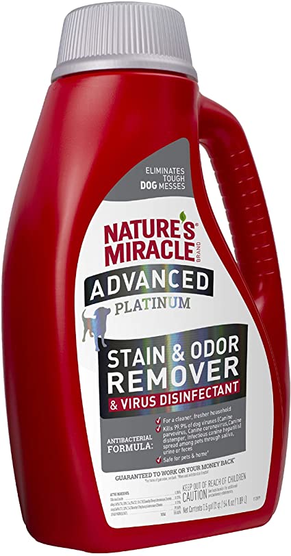 Nature's Miracle Advanced Platinum Spray éliminateur de taches et d'odeurs pour chiens