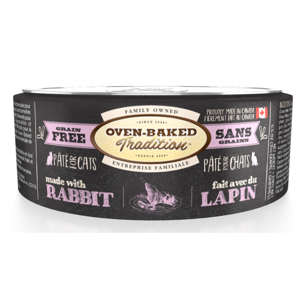 Oven-Baked Tradition Grain-Free Rabbit Pate Canned Cat Food, Adult