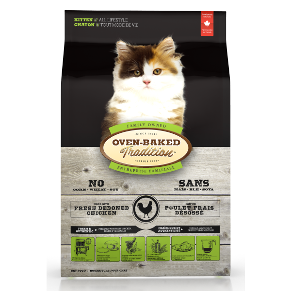 Oven-Baked Tradition Fresh Chicken Formula Dry Cat Food, Kitten, All Lifestyle