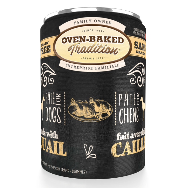 Oven-Baked Tradition Grain-Free Quail Pate Canned Dog Food, Adult