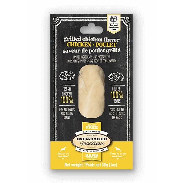 Oven-Baked Tradition Grain-Free Grilled Chicken Fillets Dog Treats