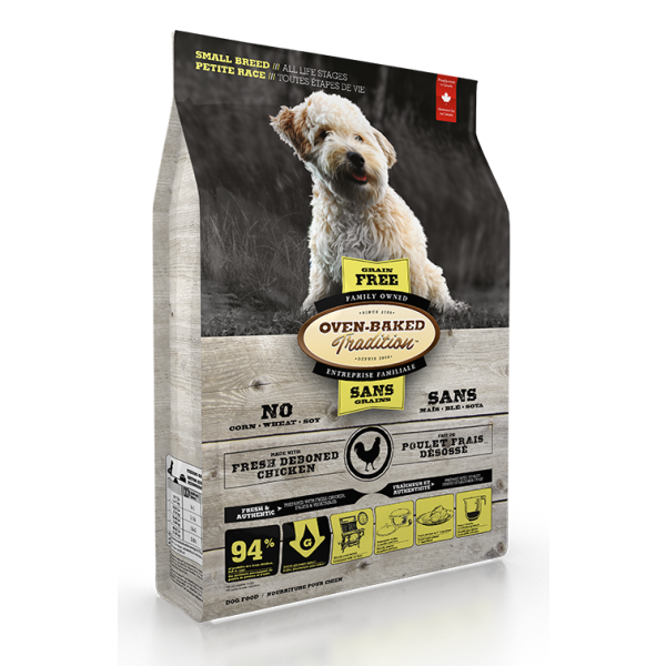 Nourriture sèche pour chiens Oven-Baked Tradition Formule au poulet sans grains, petite race, toutes les étapes de la vie