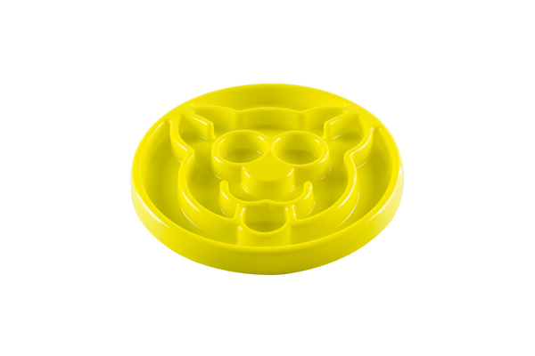 Beonebreed Slow Feeder Cat Bowl, Yellow