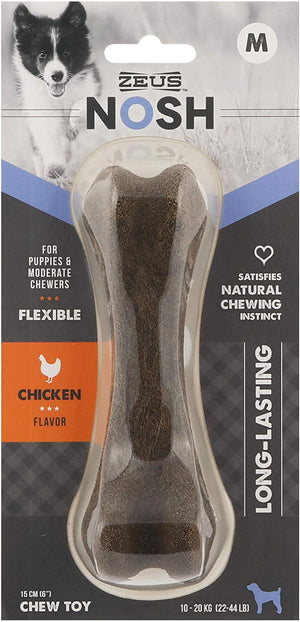 Zeus Nosh Chicken Flavored Bone Puppy Dog Toy