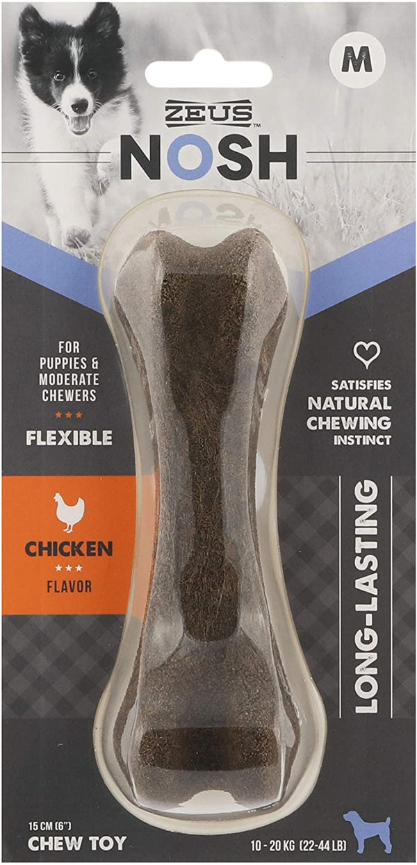 Zeus Nosh Chicken Flavored Bone Puppy Dog Toy