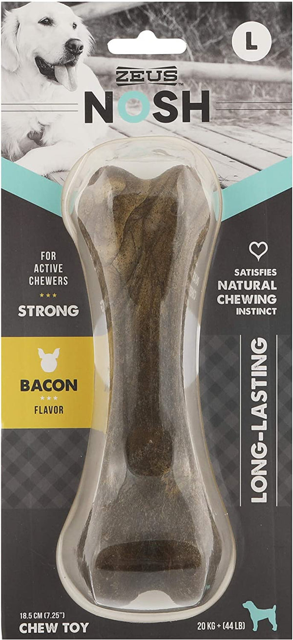 Zeus Nosh Bacon Flavored Bone Dog Toy