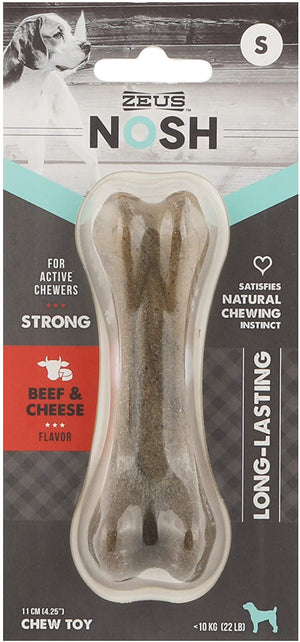 Zeus Nosh Beef & Cheese Flavored Bone Dog Toy