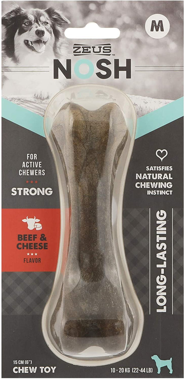 Zeus Nosh Beef & Cheese Flavored Bone Dog Toy