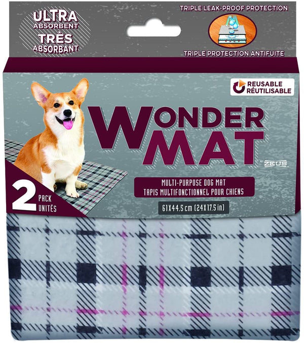 Zeus Wonder Dog Mat, Plaid