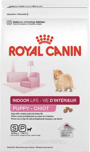 Royal Canin Nutrition Santé Lifestyle Indoor Life Chiot Petite Race Croquettes pour chien, 2,5 lb