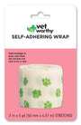 Vet Worthy Self-Adhering Wrap for Pets, Paw Print