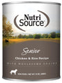 NutriSource Chicken & Rice Senior Wet Dog Food Can