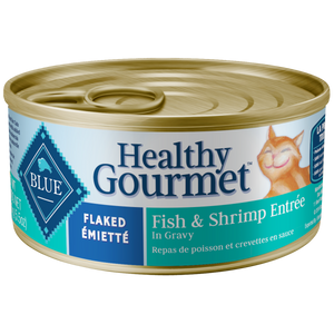 Blue Buffalo Healthy Gourmet Flaked Fish & Shrimp in Gravy Adult Wet Cat Food