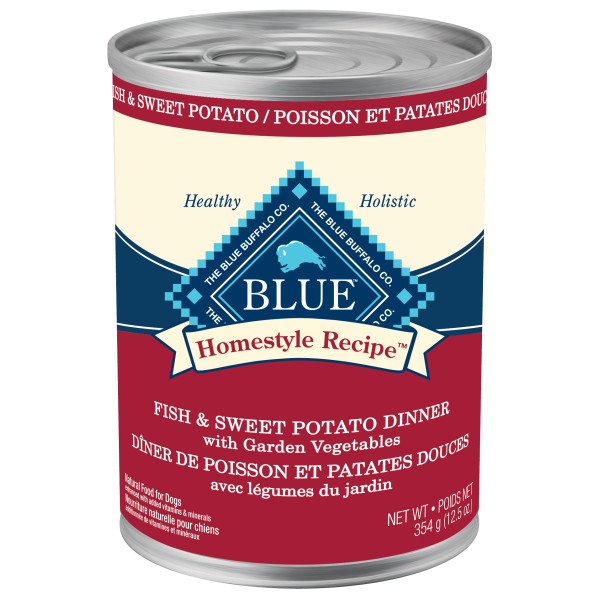 Blue Buffalo Homestyle Fish & Sweet Potato with Garden Vegetables Adult Wet Dog Food
