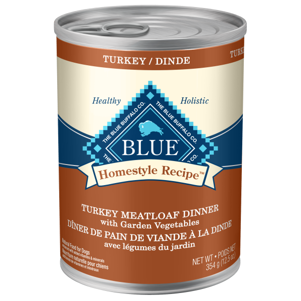 Blue Buffalo Homestyle Turkey Meatloaf Dinner with Garden Vegetables Adult Small Breed Wet Dog Food