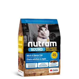 Nutram Sound S5 Balanced Wellness Chicken & Salmon Adult Senior Dry Cat Food