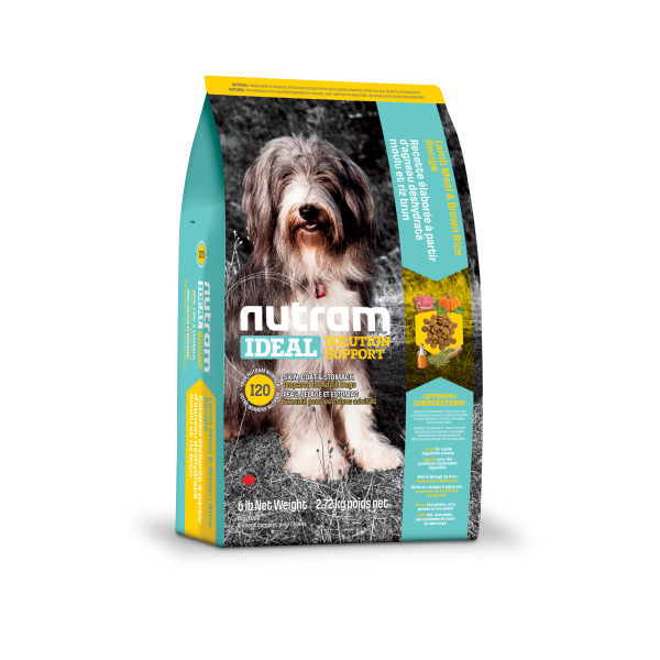 Nutram Ideal I20 Solution Skin, Coat & Stomach Lamb & Brown Rice Dry Dog Food