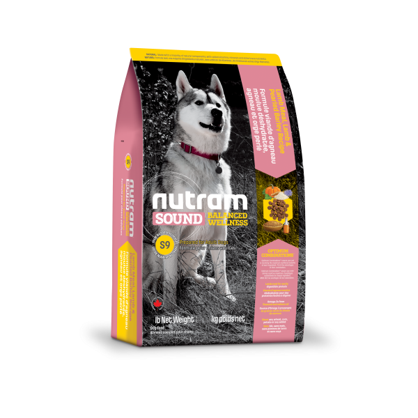 Nutram Sound S9 Balanced Wellness Lamb & Pearled Barley Adult Large Breed Dry Dog Food