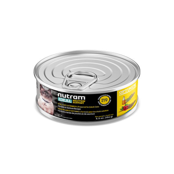 Nutram Ideal I19 Solution Skin, Coat & Stomach Chicken & Salmon Wet Cat Food