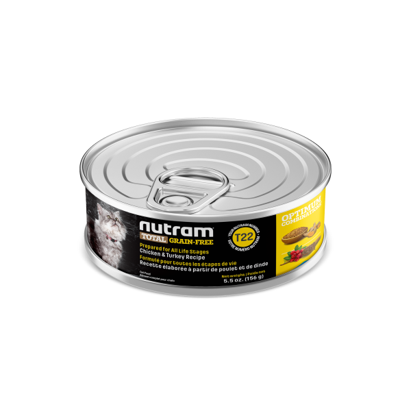 Nutram Total T22 Chicken & Turkey Grain-Free All Life Stages Wet Cat Food