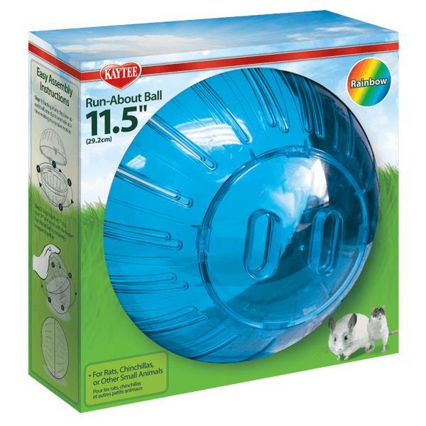 Kaytee Run-About Small Animal Exercise Ball, Rainbow