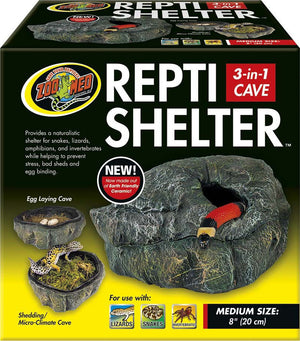 Zoo Med Reptile Shelter 3-in-1 Cave for Reptiles