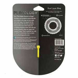 Playology Dual Layer Ring Scented Dog Chew Toy, Chicken